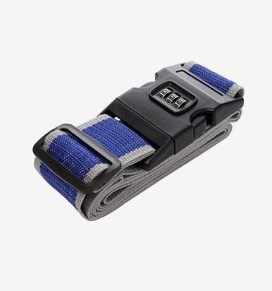  new goods * dial lock attaching suitcase belt band blue & gray travel business trip . crime prevention to robbery prevention 