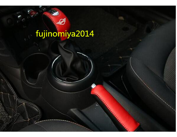 激安価 BMW mini ミニF54 F55 F56 F60専用 シフト ノブ パーキングブレーキ カバー 　3色可選　_画像2