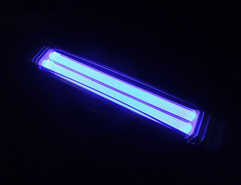 希少 Valenti LEDバー 2本 デイライト ランプ 青[ブルー]光 APS機能 スモール 取付簡単 事故防止 カスタム Fitアルヴェル86プリウスNBOX等_点灯確認２