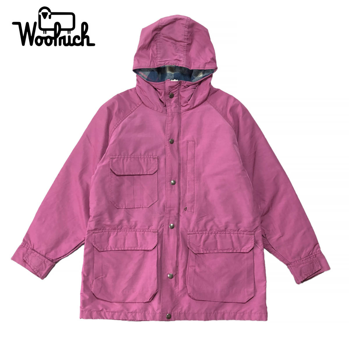 80S USA製 ヴィンテージ ウールリッチ アウトドア 60/40クロス マウンテンパーカ ウールインナー付き レディースM WOOLRICH 古着 AA0232