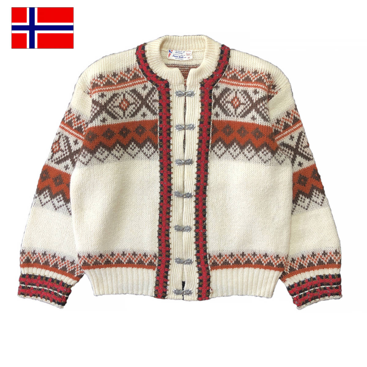 70S ヴィンテージ 北欧 ノルウェー ハンドニット チロルニット