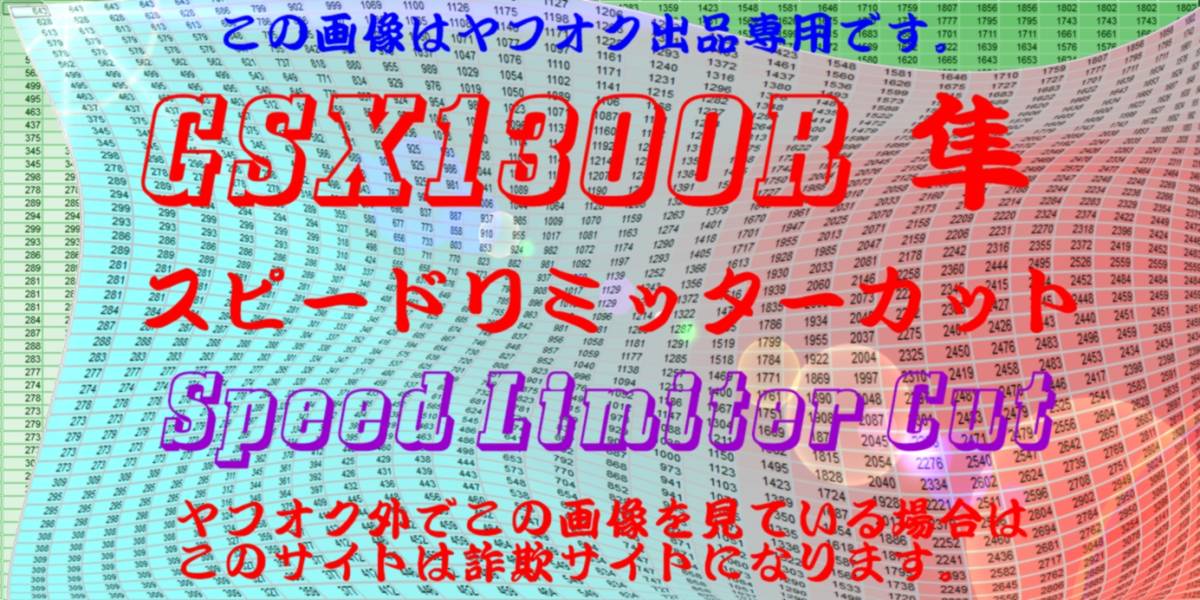 Suzuki GSX1300R 隼 Hayabusa スピードリミッターカット リミッター解除_画像1