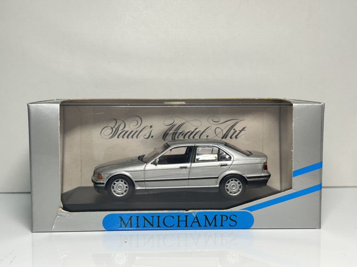 Minichamps 1/43 BMW E36 3シリーズ 前期 シルバー 318i 320i 1992 ミニチャンプス ミニカー_画像2