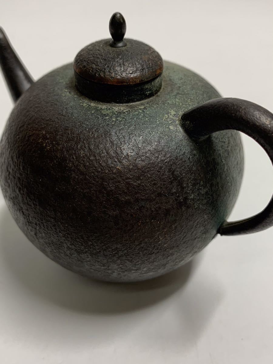 [預伊丹] 骨董　蔵出　華石銘　銅製　急須 茶道具 古美術 茶器 _画像8