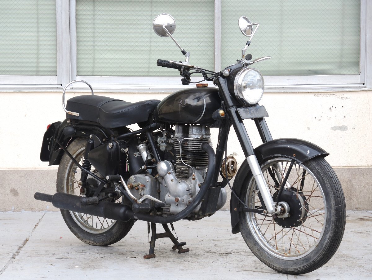 60【評価A】 ロイヤルエンフィールド ビュレット BULLET 350 ブリット 純正 タンデム ステップ 左 ROYAL ENFIELD 500_画像4