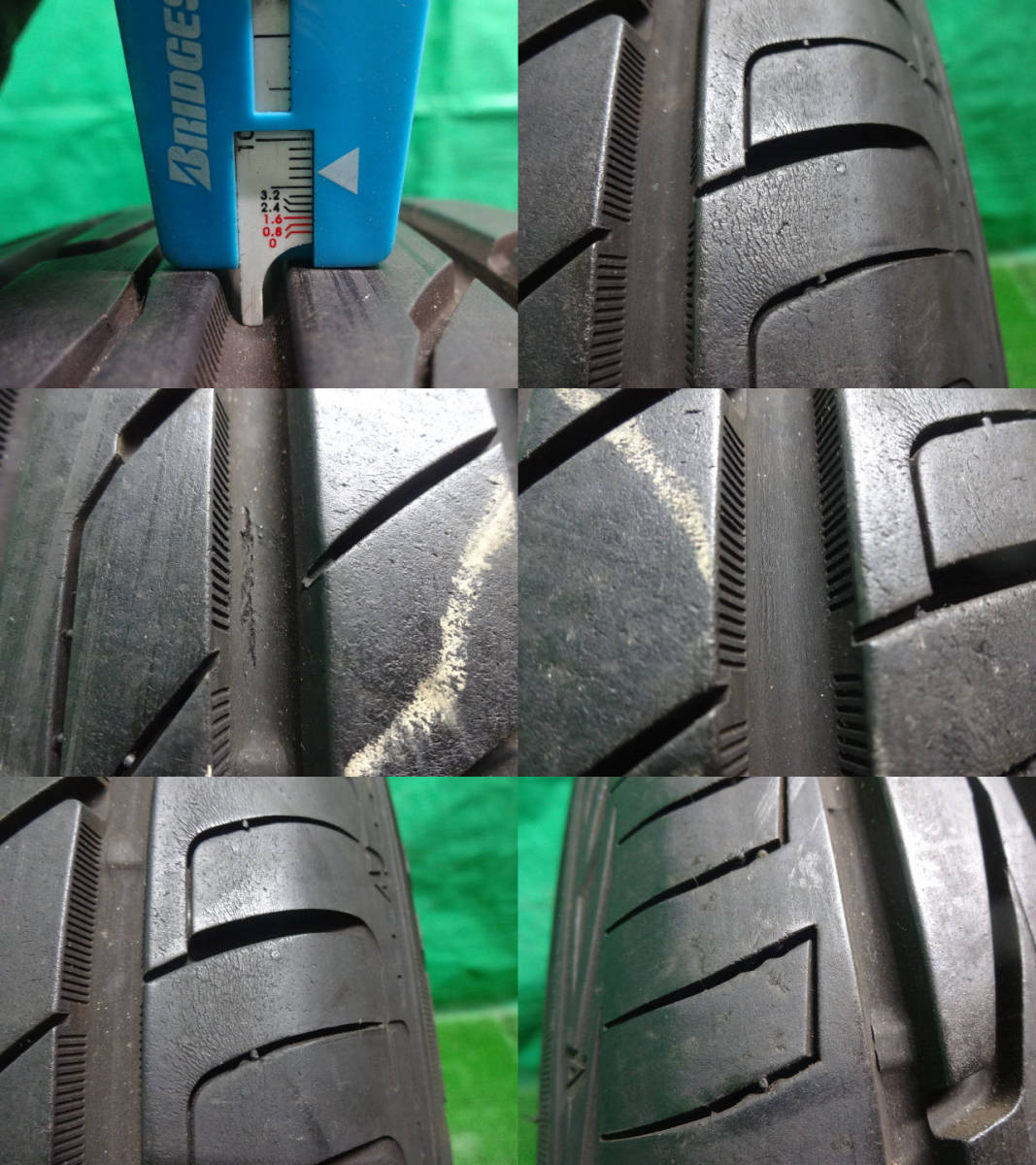 195/70R15●トーヨー トランパス TOYO TRANPATH mpF 中古タイヤ2本●ヤ20_①の残り溝、トレッドキズ、溝ひび