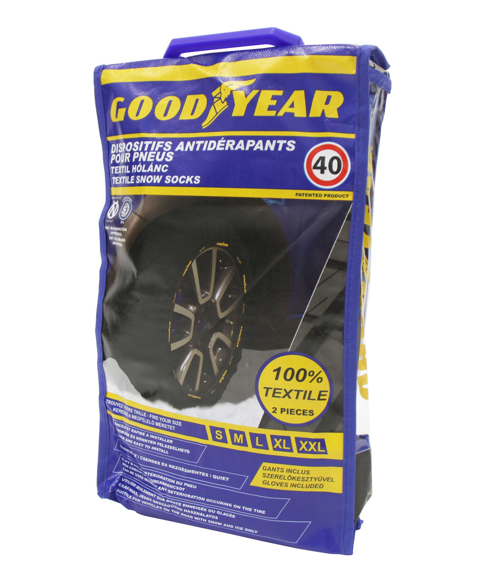 チェーン規制対応 布製タイヤチェーン GOODYEAR グッドイヤー スノーソックス Classic Type Mサイズ 18インチ 255/30R18