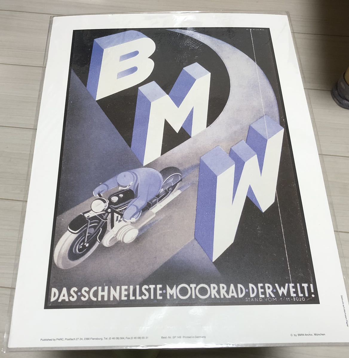 BMWmo trad Vintage poster 10 sheets unused goods 