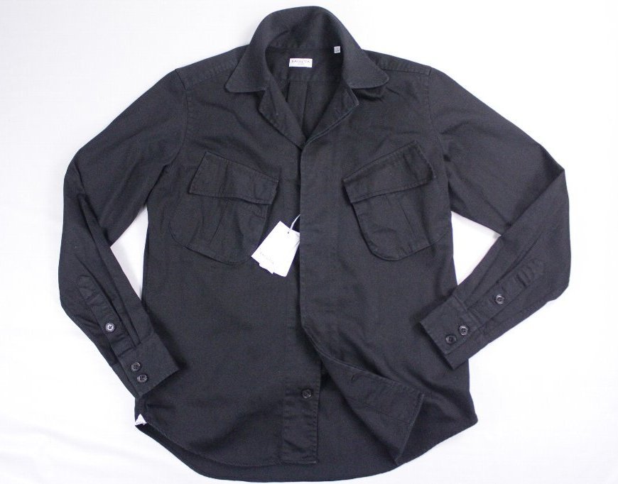 【BAGUTTA】バグッタ 年中活躍するコットンシャツジャケット「BRAD」S ブラック 新品未使用 4万円程度