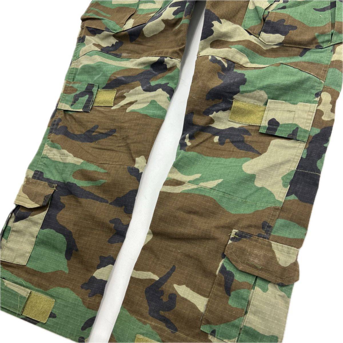 TACTICAL PANTS ☆ 迷彩 ウッドランド カモフラ デザイン ミリタリーパンツ W36 アメカジ ストリート サバゲー タクティカルパンツ■Ja7041_画像6