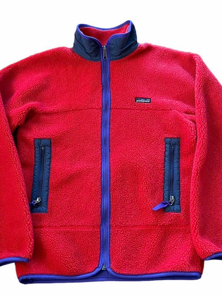 ★★★美品1993年 us製 patagonia パタゴニア 初期レトロX 雪無しタグ PEF ジャケット 23050 F3 サイズS フレンチレッド★★★_画像1