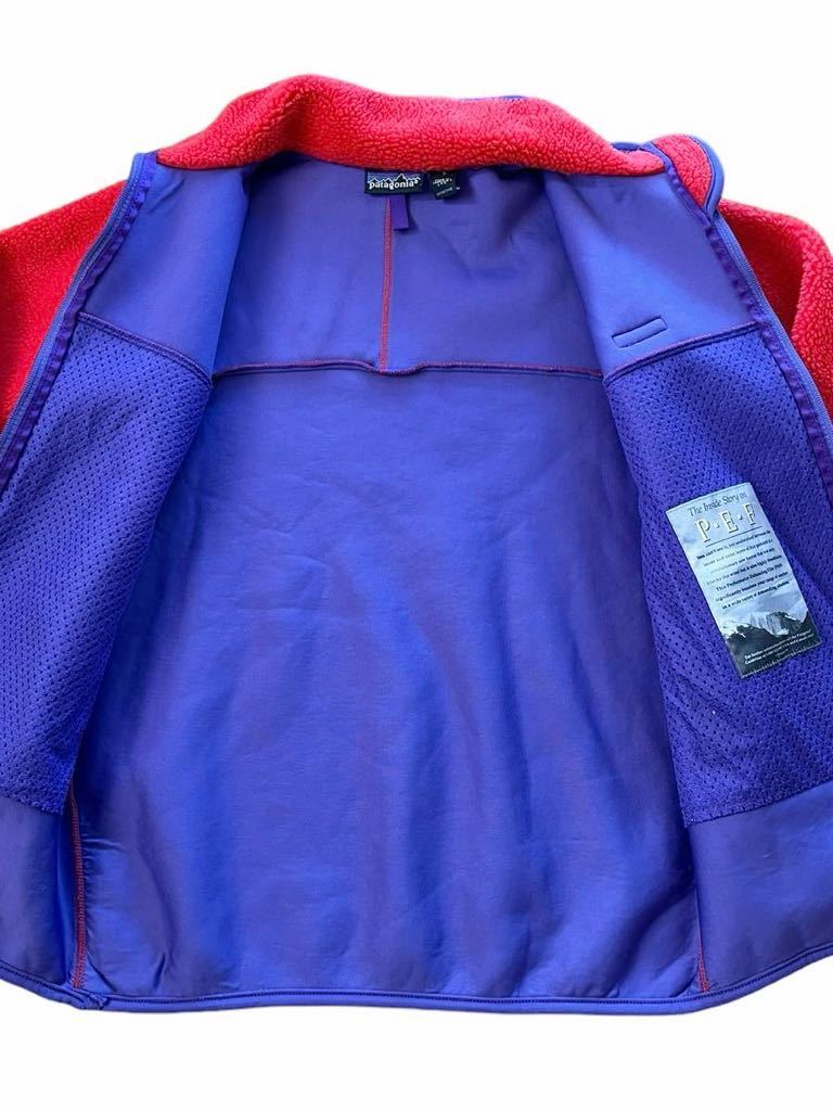 ★★★美品1993年 us製 patagonia パタゴニア 初期レトロX 雪無しタグ PEF ジャケット 23050 F3 サイズS フレンチレッド★★★_画像5