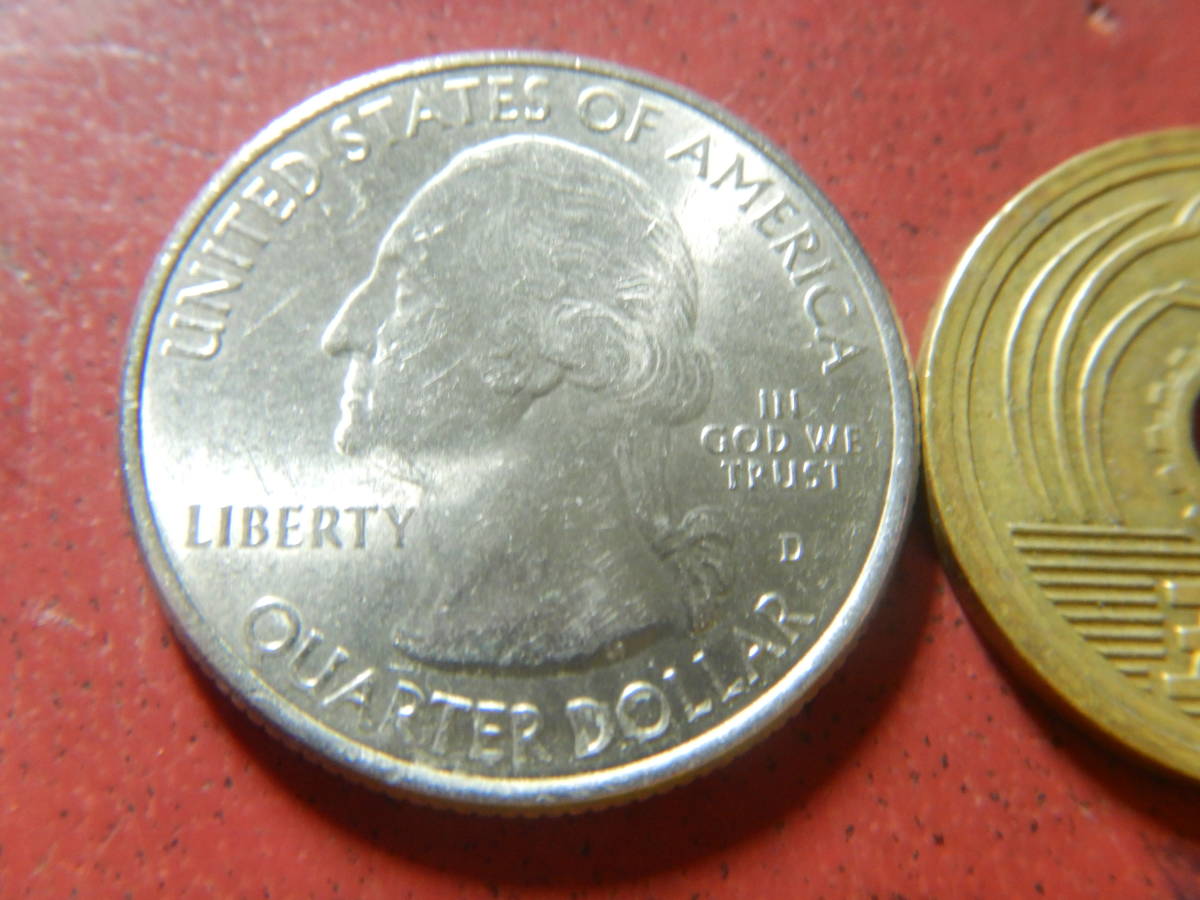 外国・USA／ワシントン２５セント白銅張り銅貨：ブルーリッジパークウエイ（2015年D）　23121103_画像4
