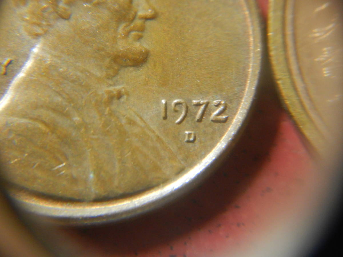 外国・USA／リンカーン１セント黄銅貨（1972年D）　23121502_画像3