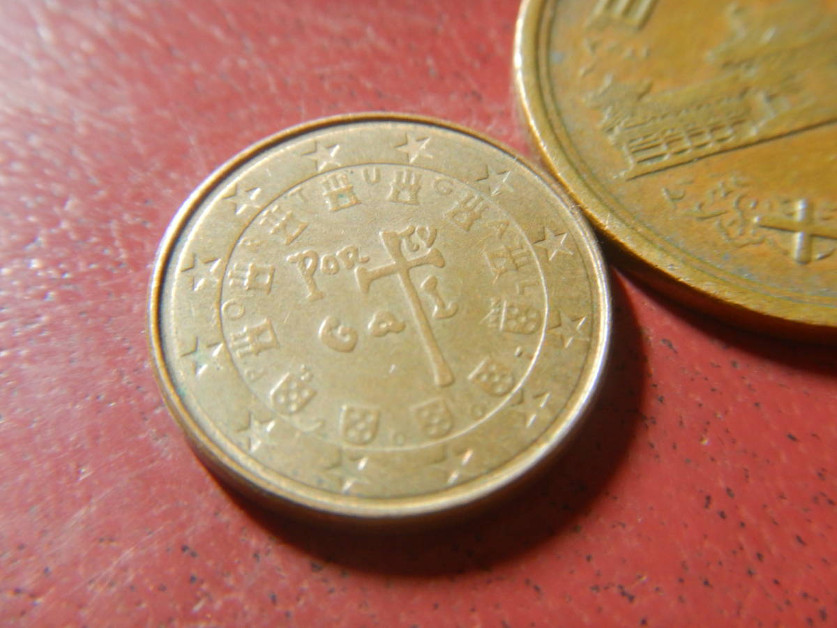 外国・ポルトガル／１ユーロセント銅張りスチール貨（2007年）　231216_画像3