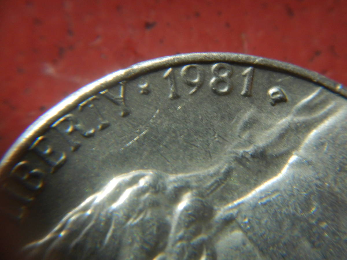 外国・USA／ジェファーソン５セント白銅貨（1981年D）　231217_画像3