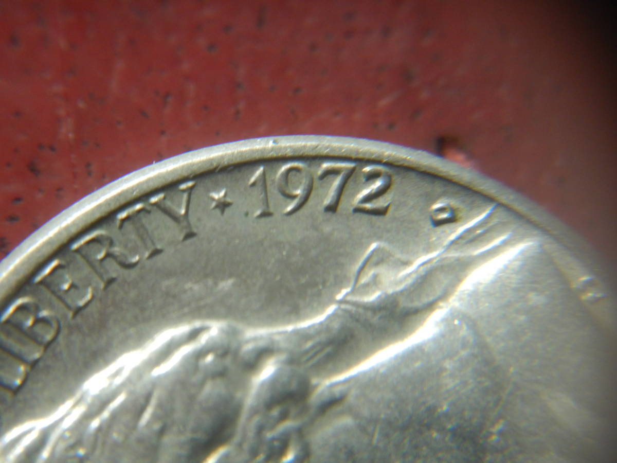 外国・USA／ジェファーソン５セント白銅貨（1972年D）　231220_画像3
