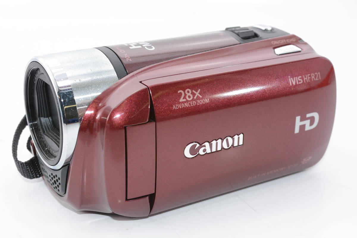 【外観特上級】Canon デジタルビデオカメラ iVIS HF R21 レッド　#e8116_画像1