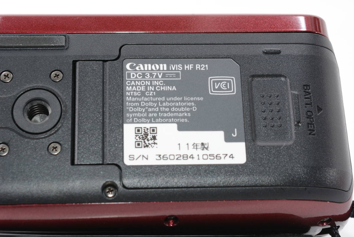 【外観特上級】Canon デジタルビデオカメラ iVIS HF R21 レッド　#e8116_画像5
