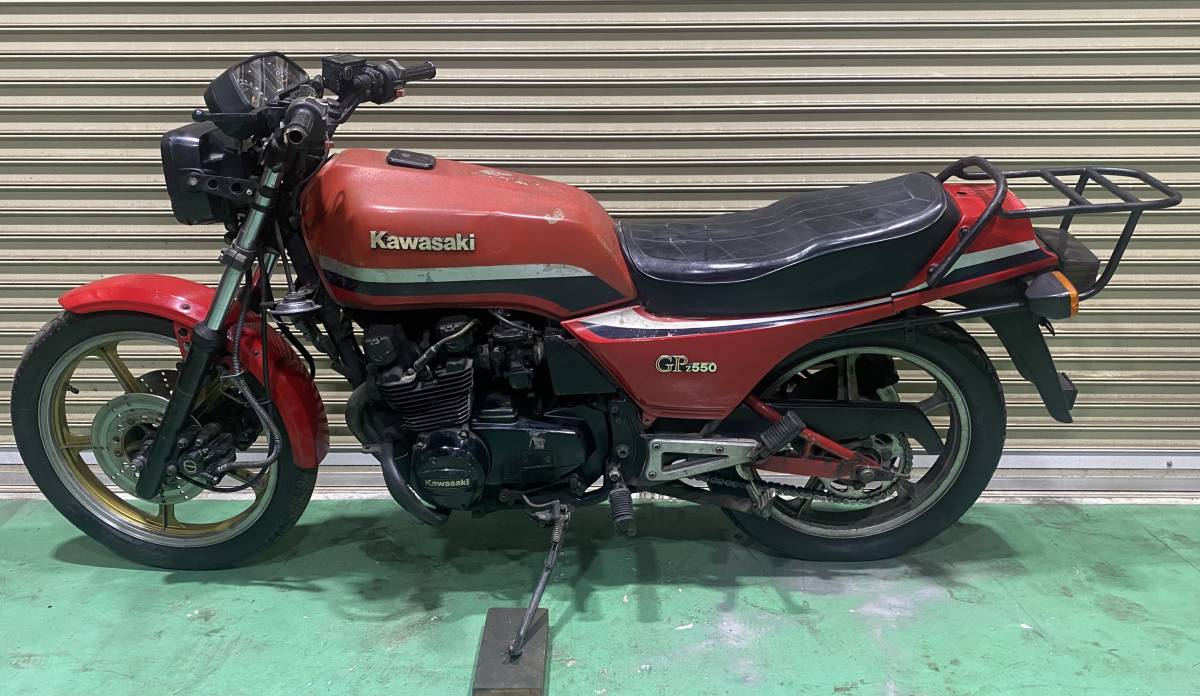 Z550GP 書類付 レッド エンジン始動 ベース車両 GPZ550F Z400GP Z400FX_画像7