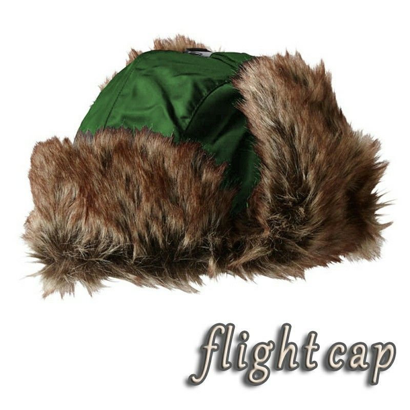 パイロット帽 フライトキャップ 防寒 帽子 アウトドア キャンプ 釣り アビエーターキャップ フライヤーズハット ニット帽 カーキ