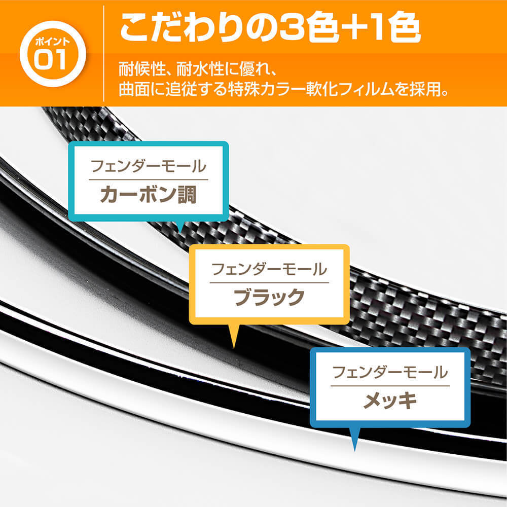 フェンダーモール +9mm 全長6.5m 汎用「メッキ / クローム」フェンダーアーチモール オーバーフェンダー ラバー「表面キズあり」【142】_画像5