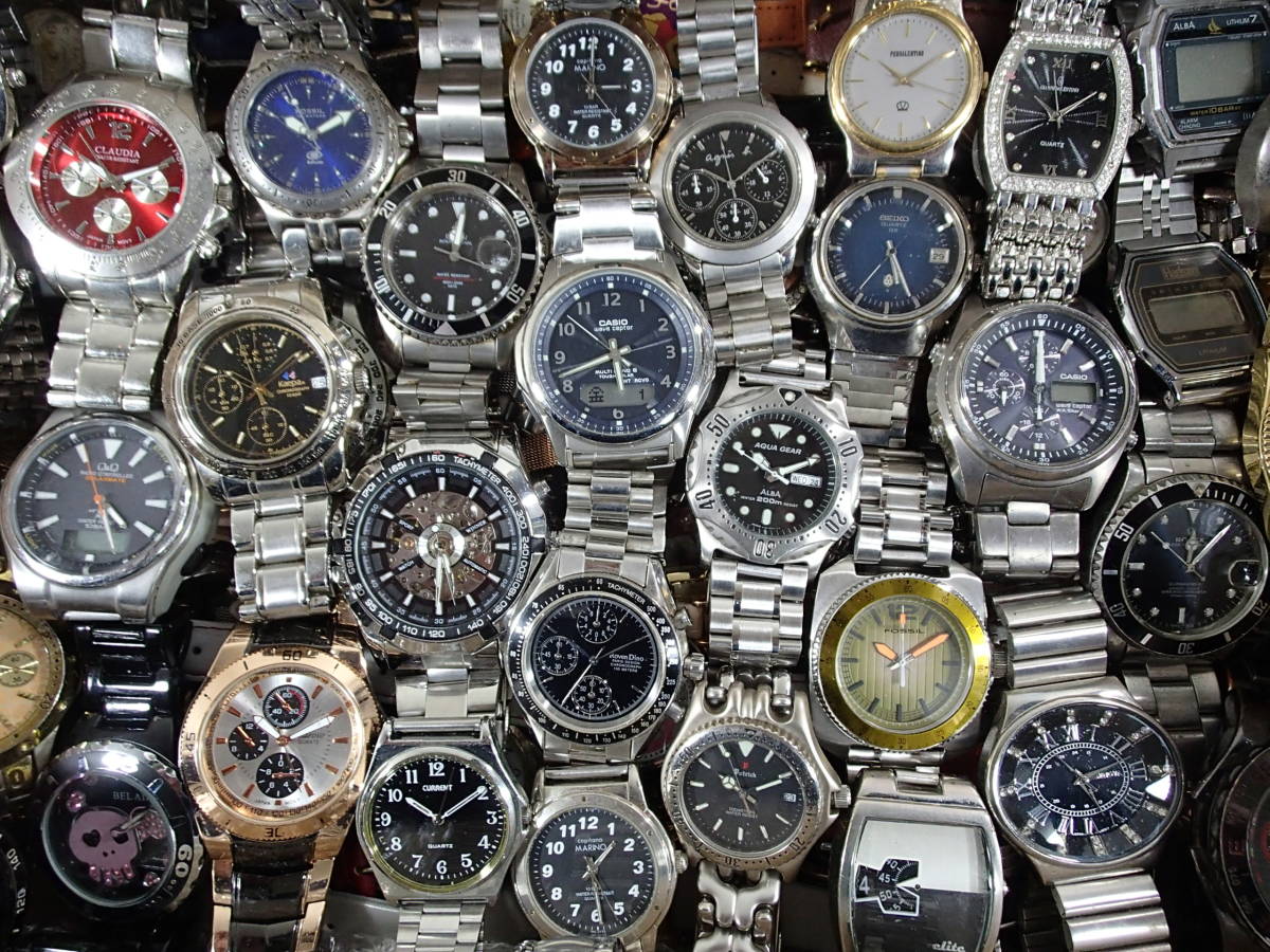 1205 ジャンク腕時計 大量 250点 14kg セット まとめ SEIKO/CITIZEN/CASIO/ORIENT/MICHAEL KORS/NIXON/REGUNO/FOSSIL/agnis.b/wave septor_画像8