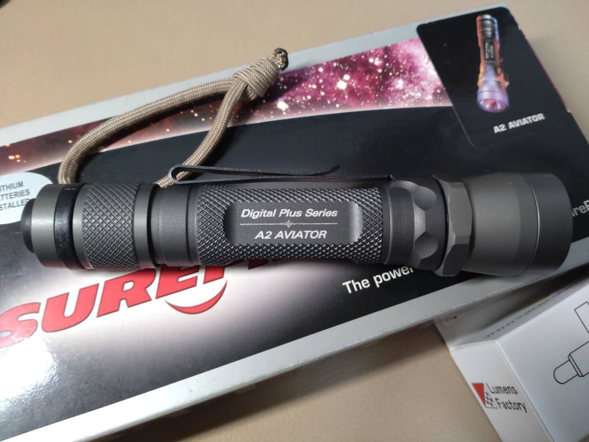 Old Surefire A2 aviator初期モデル Lumens Factory クリップ　LEDモジュール付_画像2