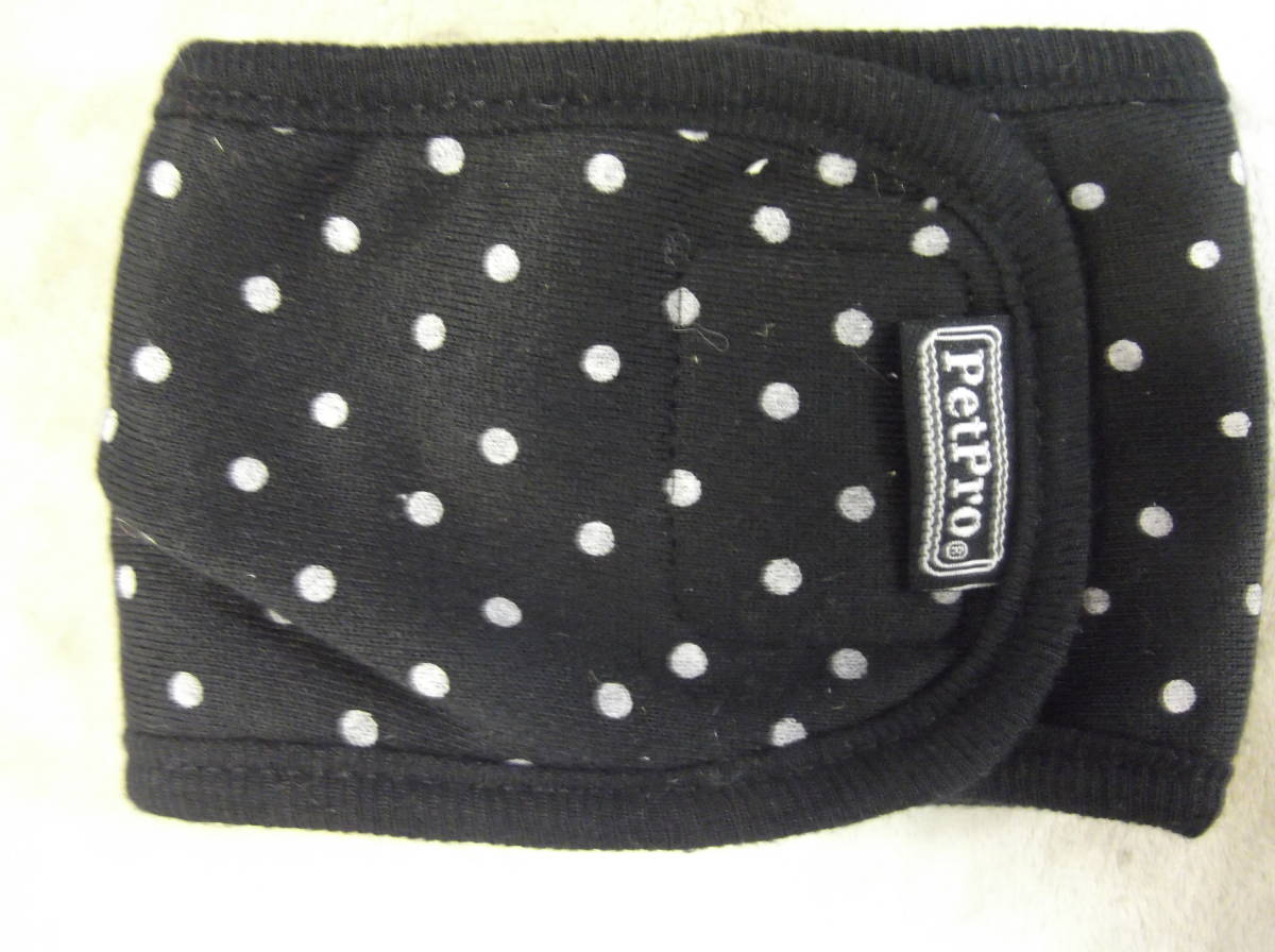 * pet Pro manner belt S size black | gray polka dot 