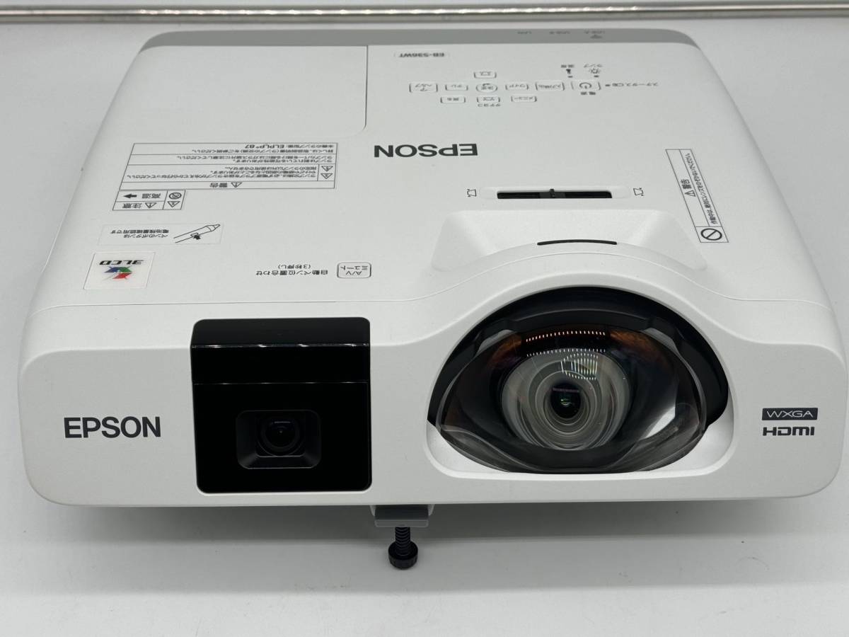 美品 EPSON プロジェクター 　EB-536WT リモコン付き　専用ペン付き /ランプ使用時間158H/_画像2