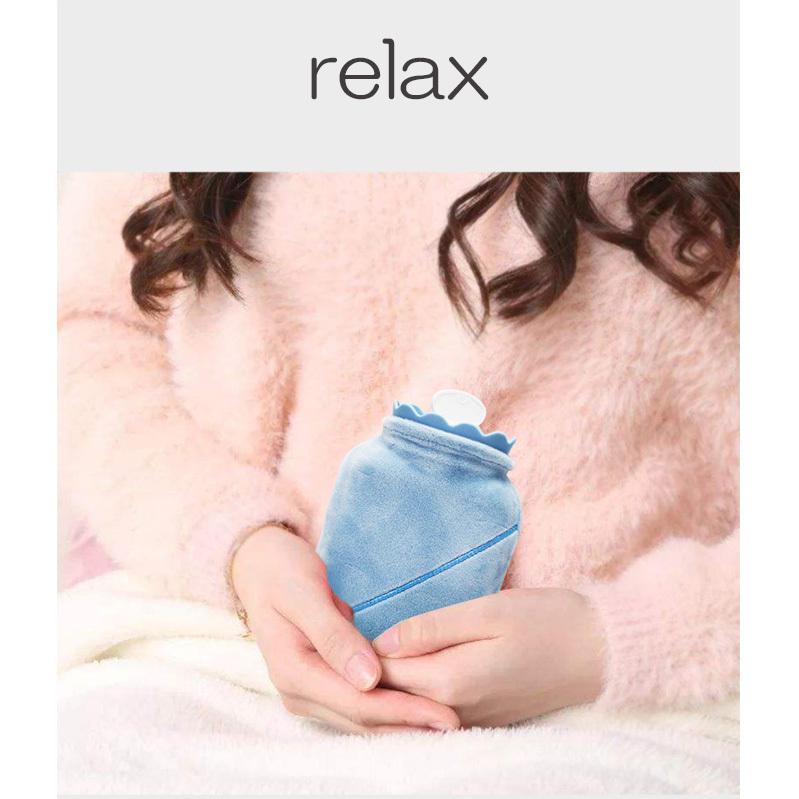  hot-water bottle silicon rubber Mini compact blue new goods eko office protection against cold . electro- cold-protection heat insulation goods with cover school lovely warm 