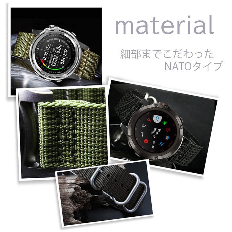 NATO タイプ 時計 ベルト バンド ストラップ ナイロン 替えバンド 24mm オレンジ ブラック金具 新品 水洗い可 柔軟 耐久 防汗 長さ調節可能_画像3