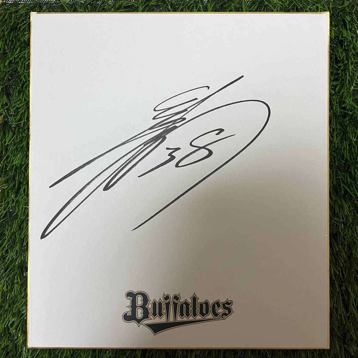  Orix Buffaloes . rice field ..#38 autograph autograph square fancy cardboard 