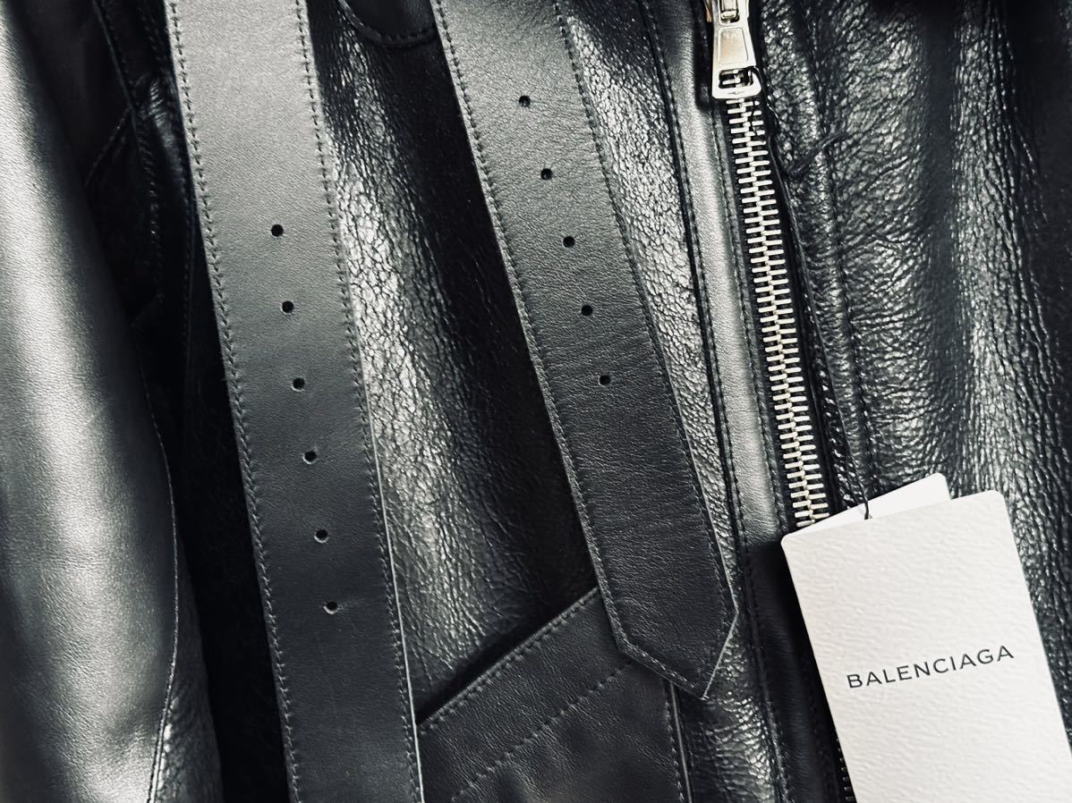 希少！BALENCIAGA バレンシアガ ボンバルディア ムートンレザー ジャケット サイズ38 タグ付き未使用品 格安！ メンズ&レディース_画像6