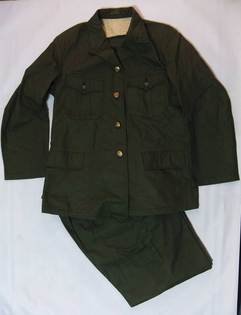 昭和19年製旧日本軍海軍作業服上下軍服制服軍衣軍装備品未使用品