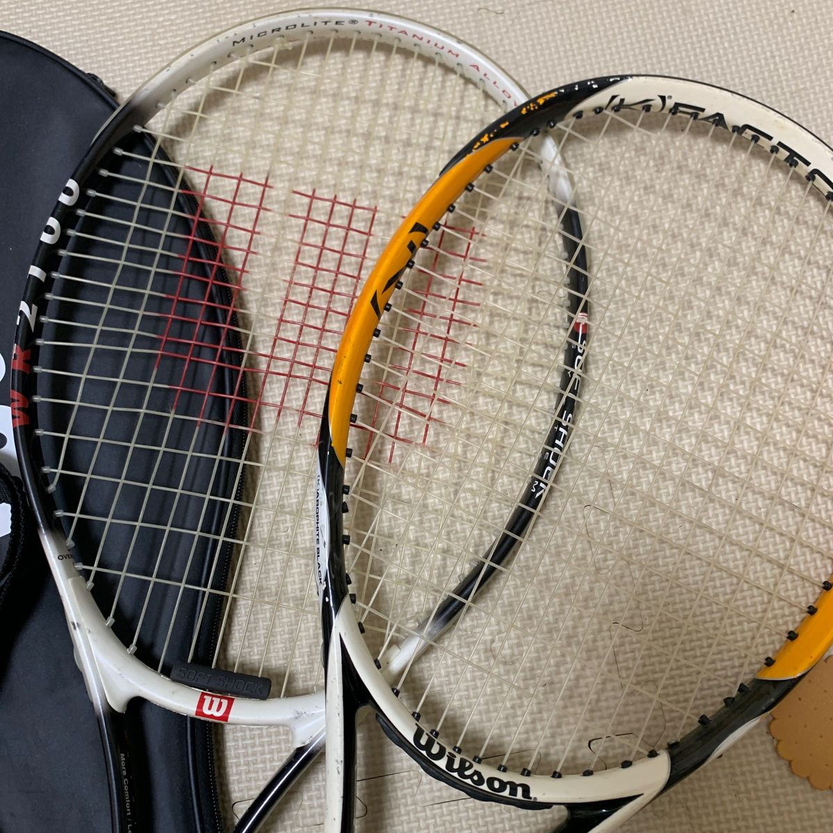 中古 テニスラケット ウィルソン K ゼン チーム 10(G2)WILSON K ZEN TEAM  ケース付き　二つセット