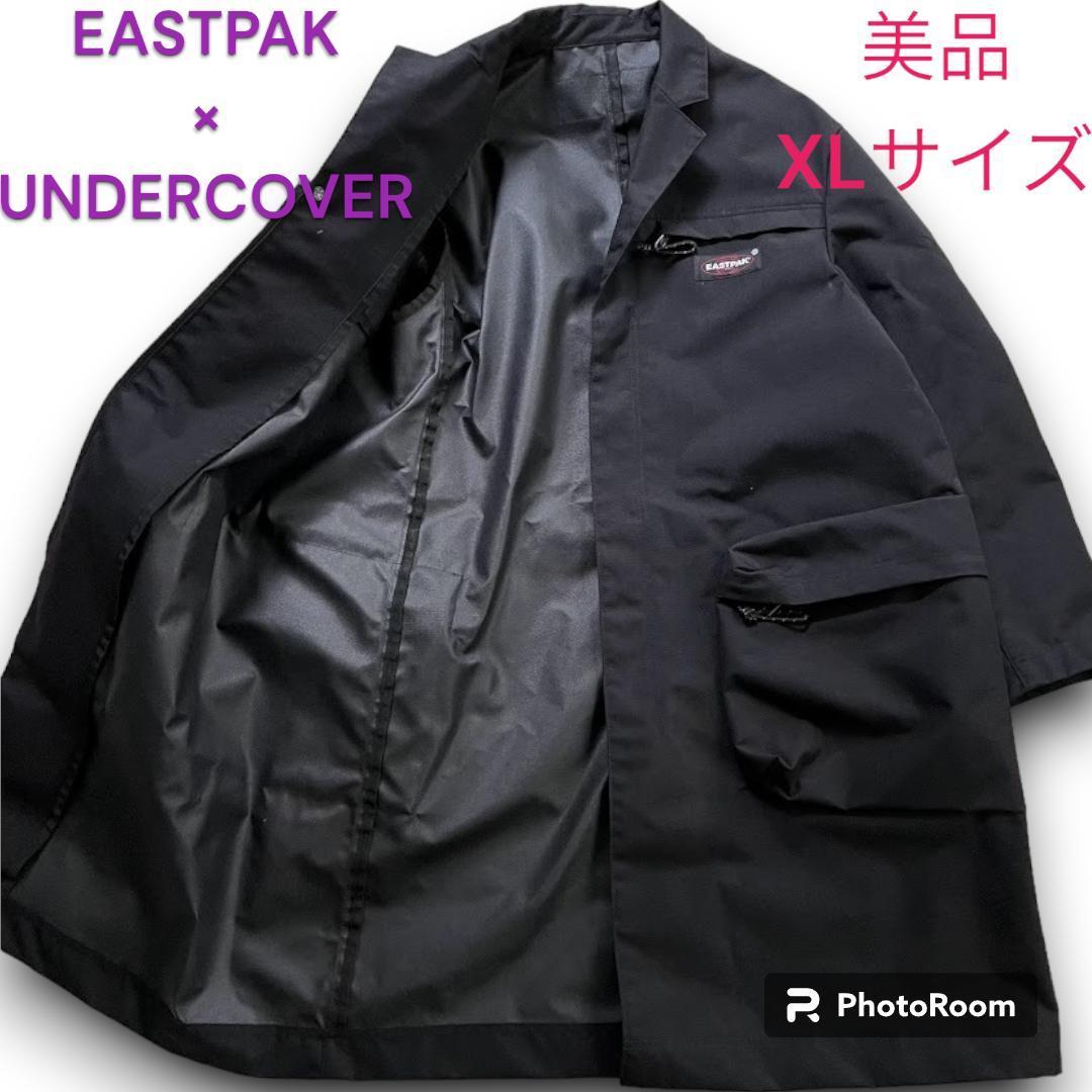 美品 UNDERCOVER × EASTPAK アンダーカバー×イーストパック 21-22SS コラボ ステンカラーコート メンズ XL ブラック 黒 ロングコート　_画像1