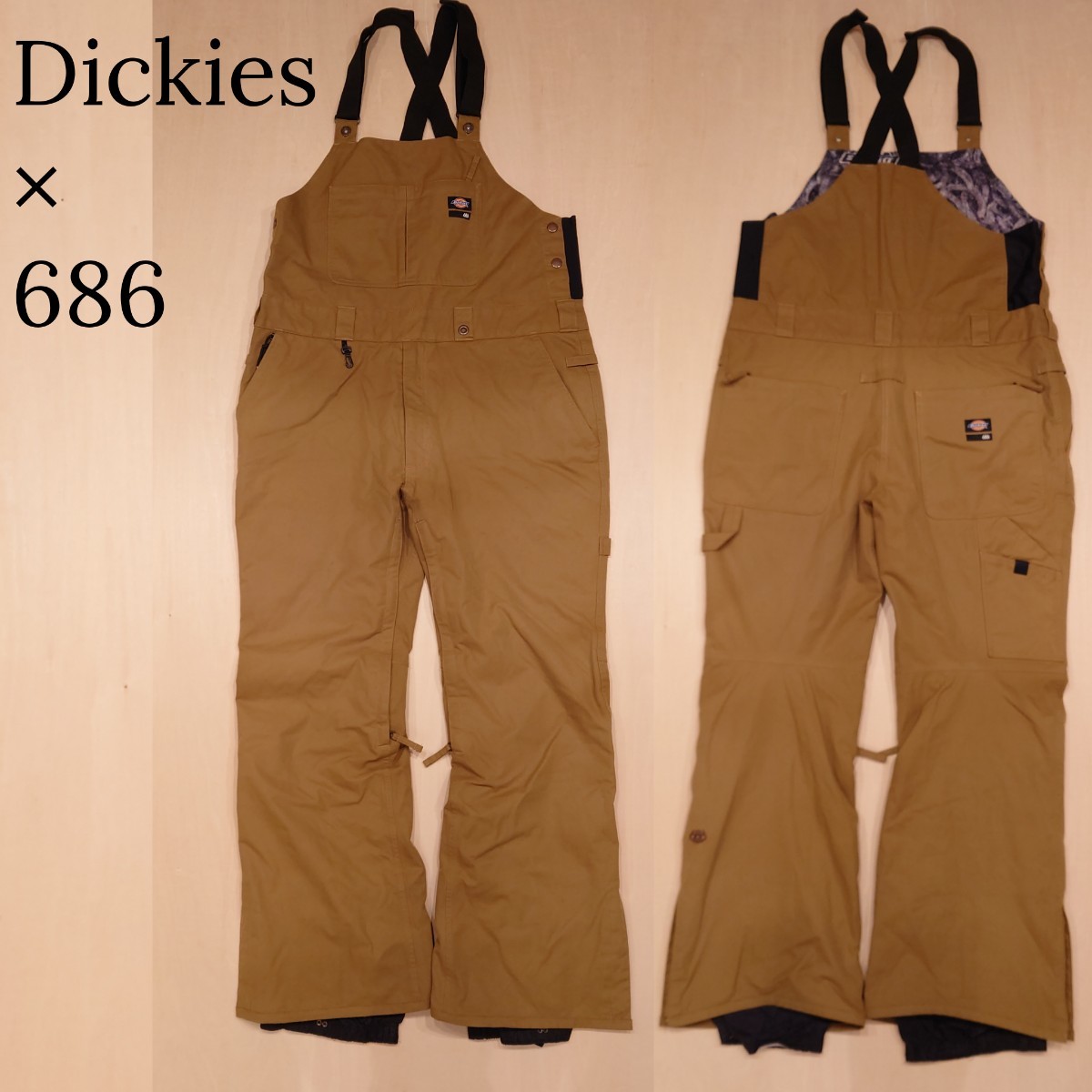 686 DICKIES コラボ ビブパンツ サロペット スノーボード スキー 686 DICKIES コラボ ビブパンツ サロペット スノーボード スキー
