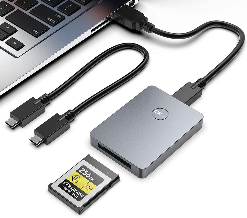 送料無料　カードリーダーポータブルアルミニウム タイプB リーダー USB3.1 Gen2 (10Gbps) メモリーカードアダプター_画像4