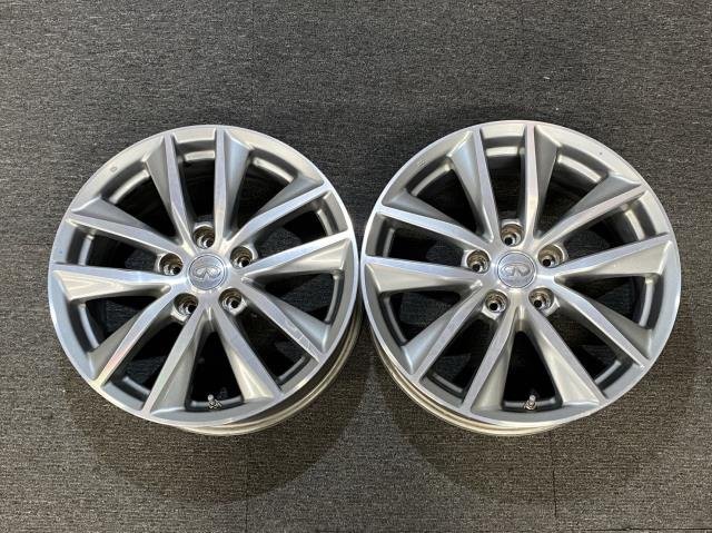 スカイライン DBA-ZV37 純正 ホイール 2本セット (17x7.5J+45 114.3-5H) 17インチ (V37_画像1