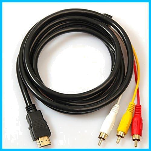 TAUWELL HDMI A/M TO RCA3 変換ケーブル 金メッキ コンポーネントケーブル テレビ ビデオ端子 （1.5m） (HDMI A/M TO RCA3)_画像2