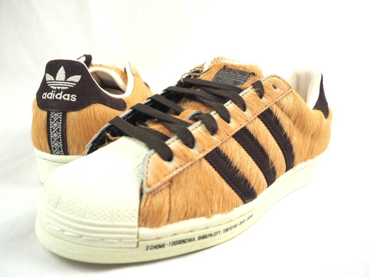 送料710円～◆新品◆定価15400円◆atmos×adidas Originals◆アディダス◆SUPERSTAR DOG "HACHIKO"◆ハラコ風◆28㎝