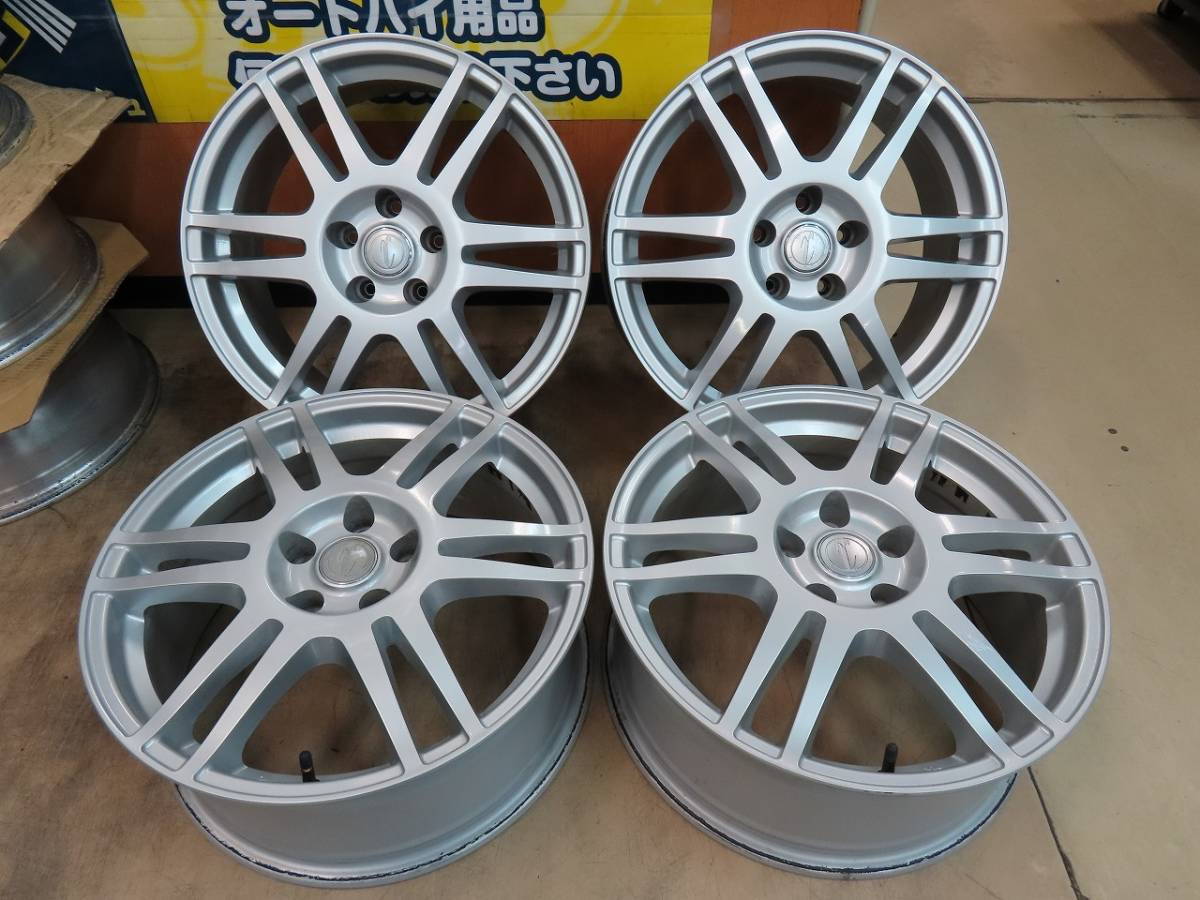 ☆ブリヂストン ラグタイム DS6 18インチ アルミ ホイール 7.5J +42 5穴 PCD114.3 シルバー 4本 中古 BRIDGESTONE RAGTIME☆_画像1