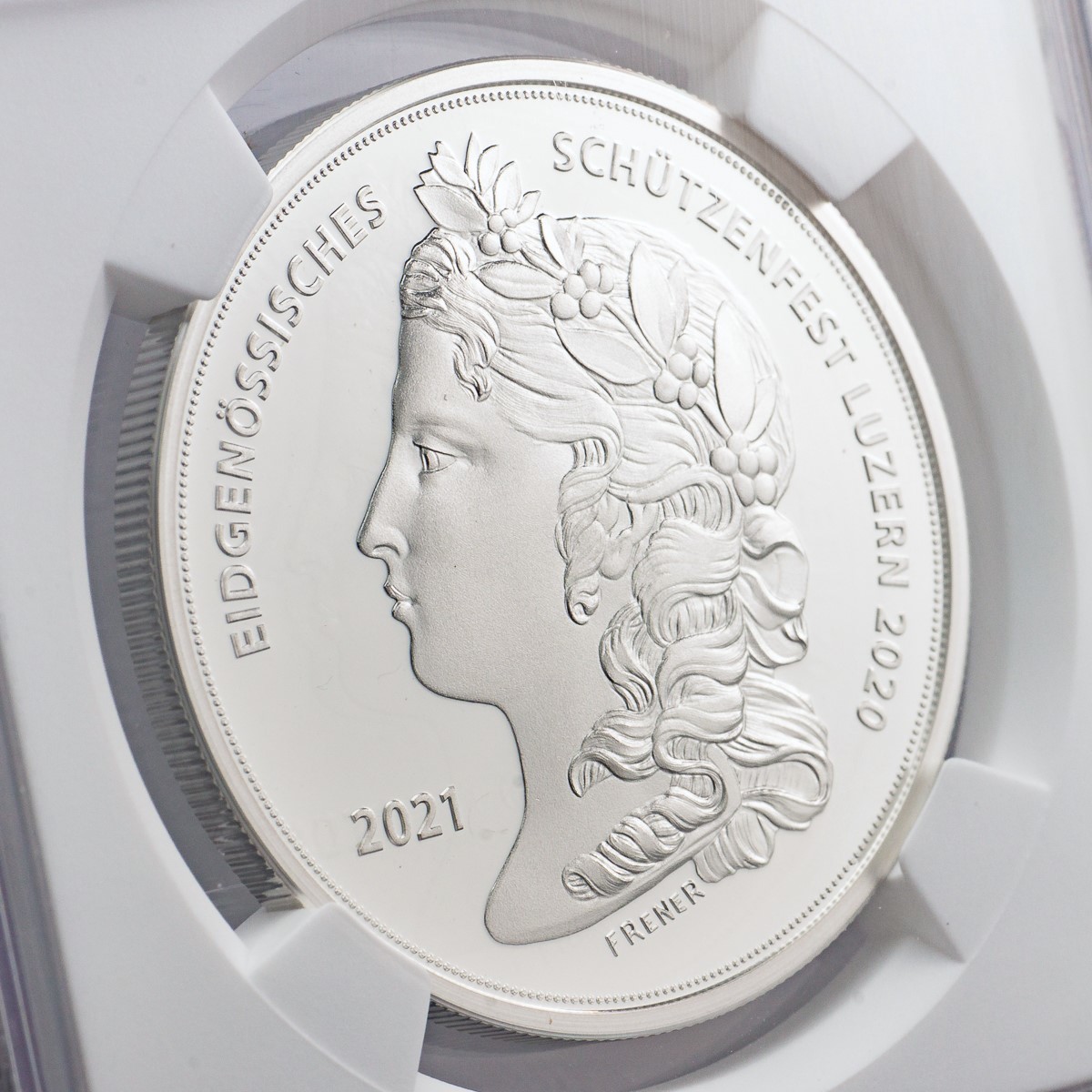 【最高鑑定】2021年 スイス 50フラン銀貨 現代射撃祭 ルツェルン NGC PF70 UCAM/アンティーク/コイン/モダン/シルバー_画像7