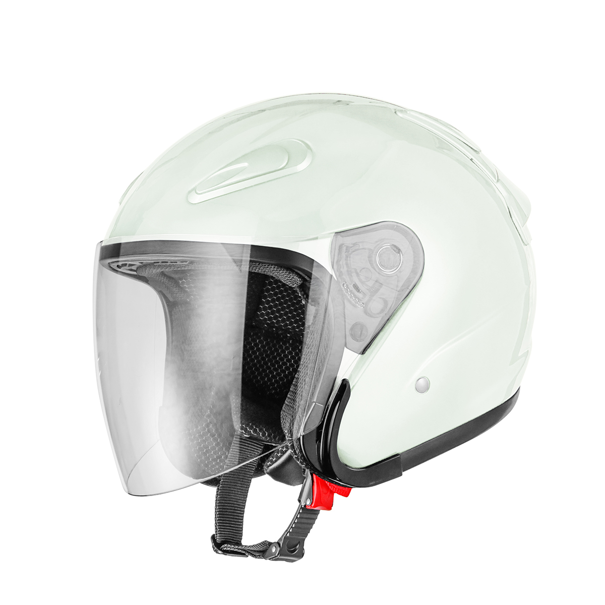 エアロフォルム ジェットヘルメット ホワイト Mサイズ バイクパーツセンター_画像1