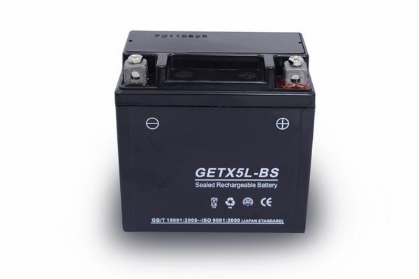 新品 バッテリー ジェル GETX5L-BS 充電済 YTX5L-BS 互換 リード100 4st ビーノ SA26J ライブディオ アドレス ジョグ ウルフ125 DR250R_画像2