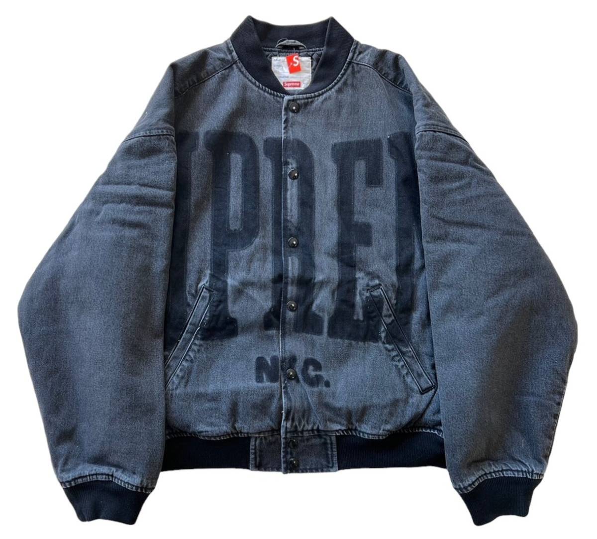 新品】Supreme シュプリーム【Washed Knockout Denim Varsity 新品】Supreme シュプリーム【Washed Knockout Denim Varsity