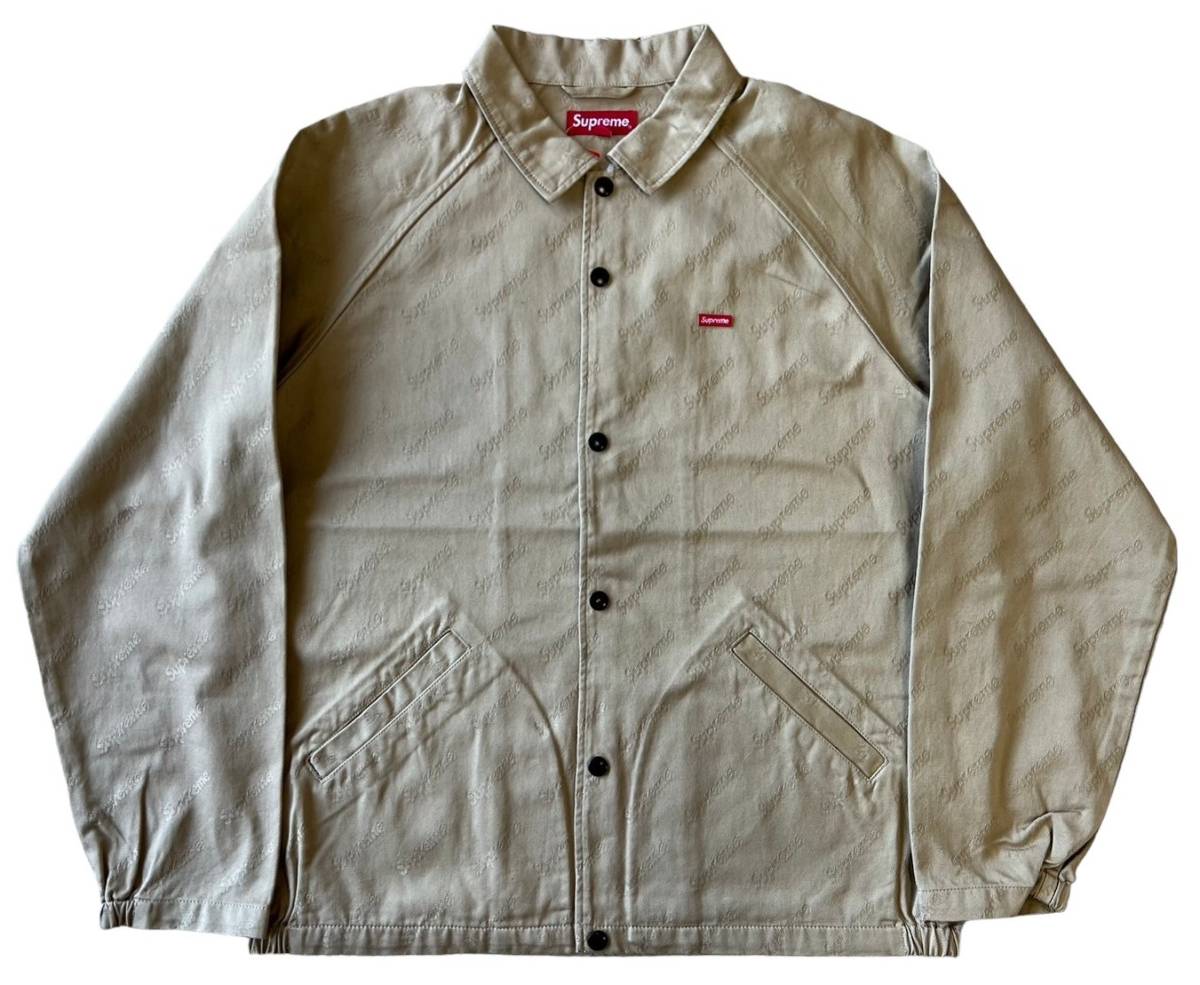 【新品】Supreme シュプリーム【Snap Front Jacquard Logos Twill Jacket】2019年秋冬 19AW ジャガードロゴ ツイルジャケット Mサイズ