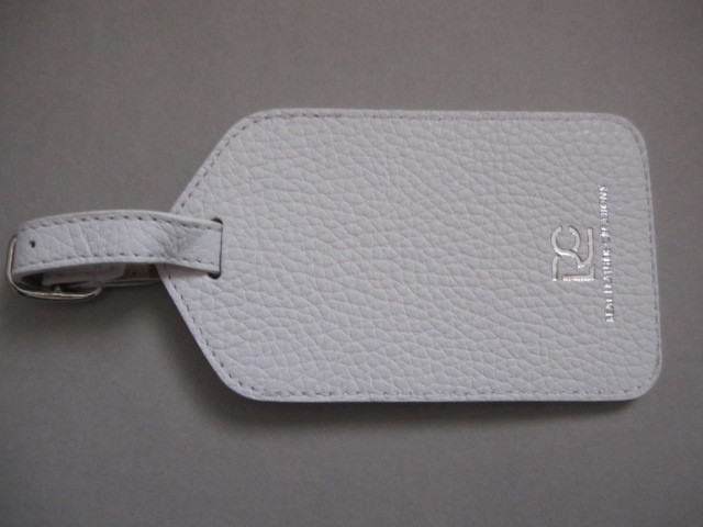 Real Leather Creations ネームタグ 名札 荷札 ホワイト 白 プレートの画像1