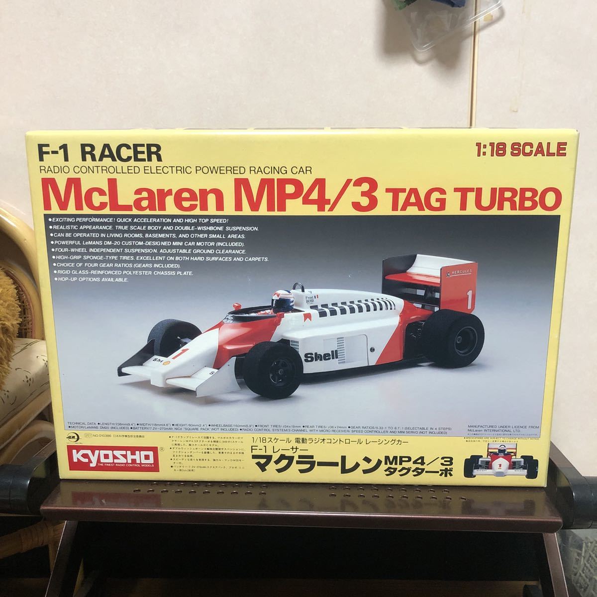 春夏新作モデル 1100 未組立 京商 1/18 電動RC F1レーサー マクラーレン MP4/3 タグターボ McLaren MP4/3 TAG TURBO ラジコン 1988年 模型 プラモデル その他